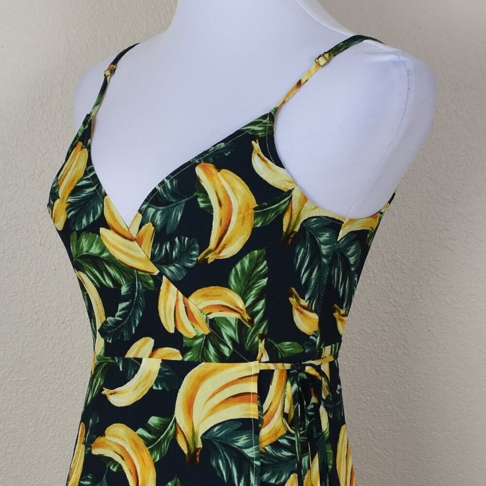 Show Me Your Mumu Meghan Wrap Banana Print Dress - S - Picture 3 of 9